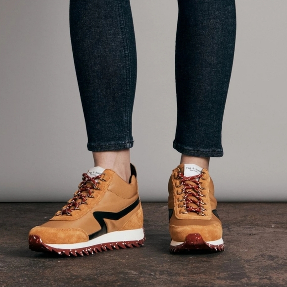 rag & bone Shoes - rag & bone Retro Hiker Mid Top Sneaker in Mustard Women's 38.5 or 8.5